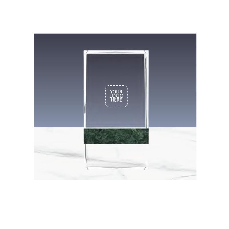 Rectangular Crystal And Marble Awards With Logo